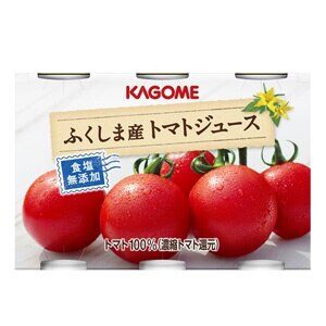 KAGOME ふくしま産トマトジュース 食塩無添加 トマト100％（濃縮トマト還元） 190g 缶