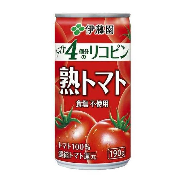 伊藤園 熟トマト 食塩不使用 トマト4個分のリコピン トマト100％ 濃縮トマト還元 190g 缶