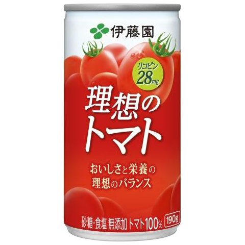 伊藤園 理想のトマト おいしさと栄養の理想のバランス 砂糖・食塩無添加 トマト100% (缶) 190g